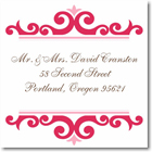 Name Doodles - Square Address Labels/Stickers (Norfolk Pink)